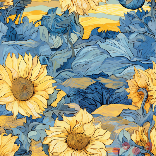 Post-Impressionist Sunflower Elegance
