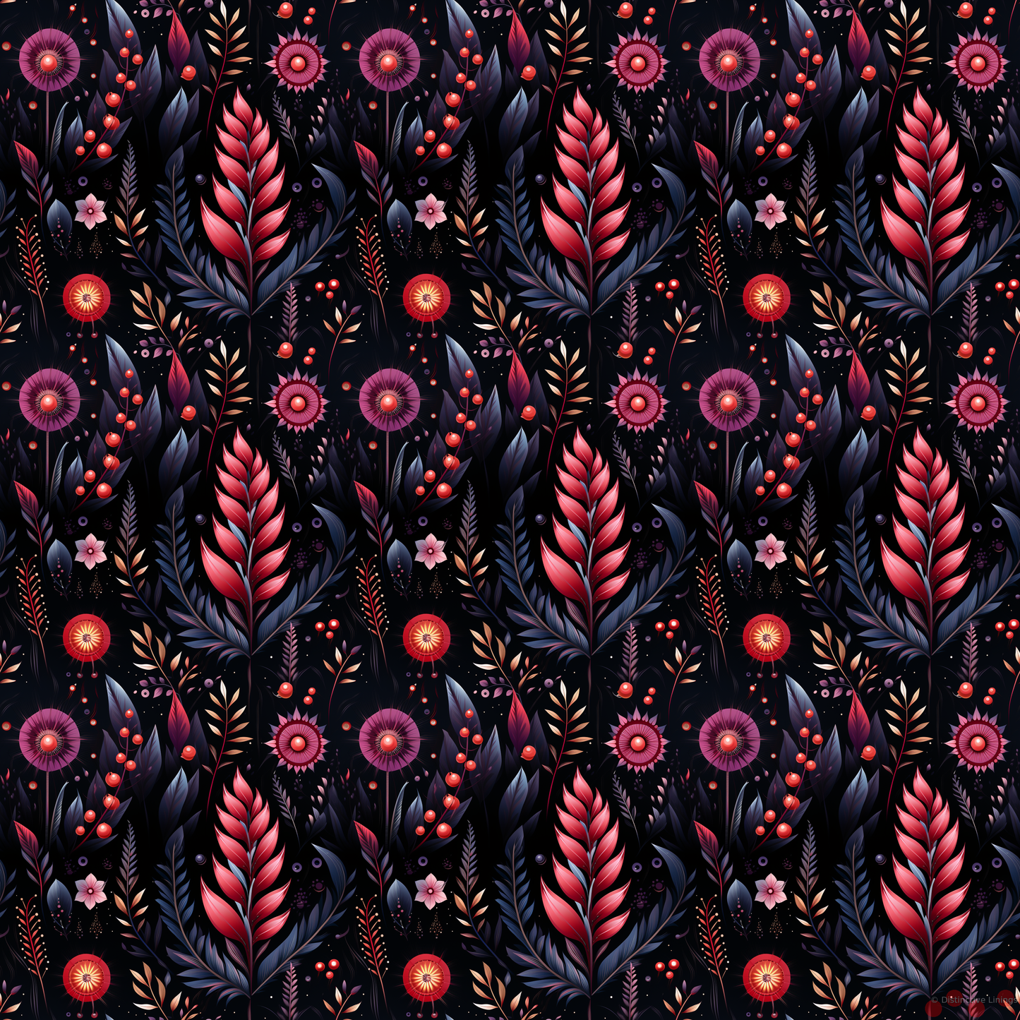 Tribal Rose Burgundy Fusion