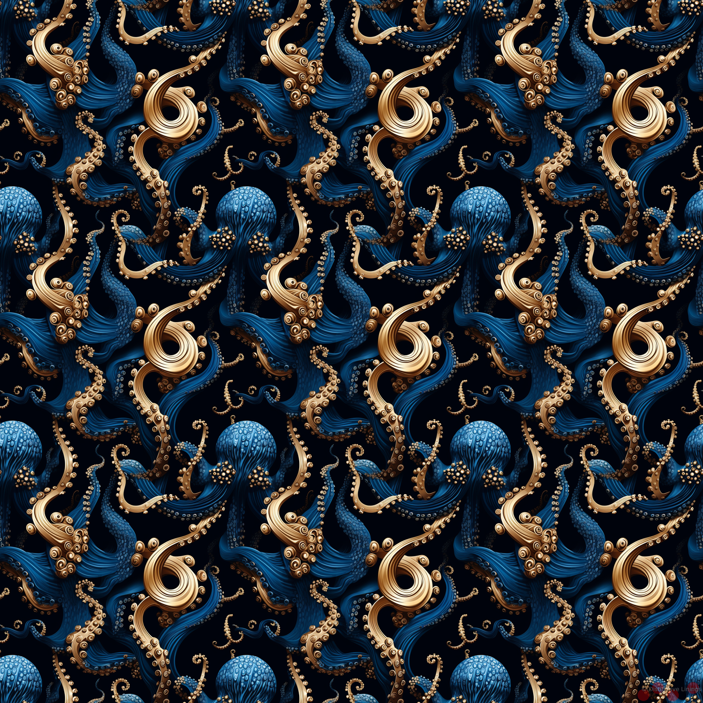 Octopus Gold Teal Illusion