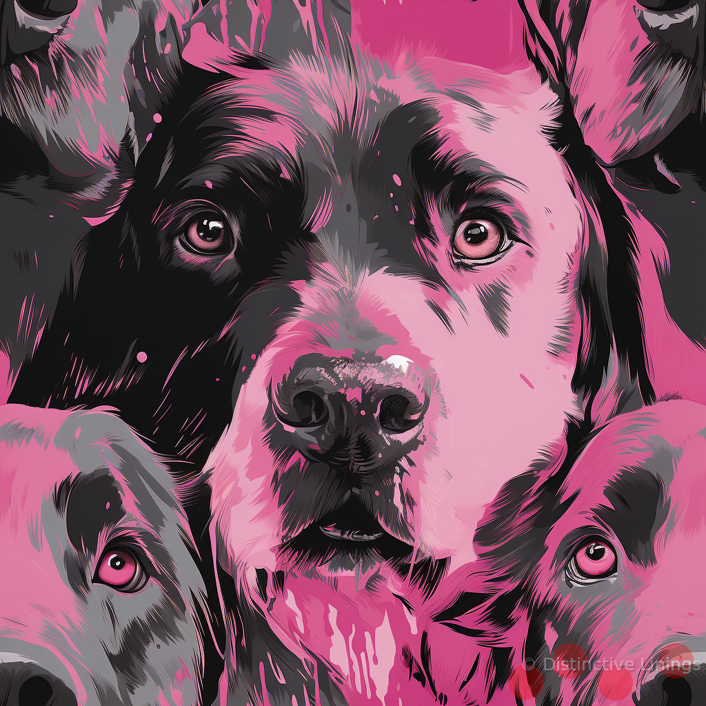 Labrador Pop Art: Slate Rosy