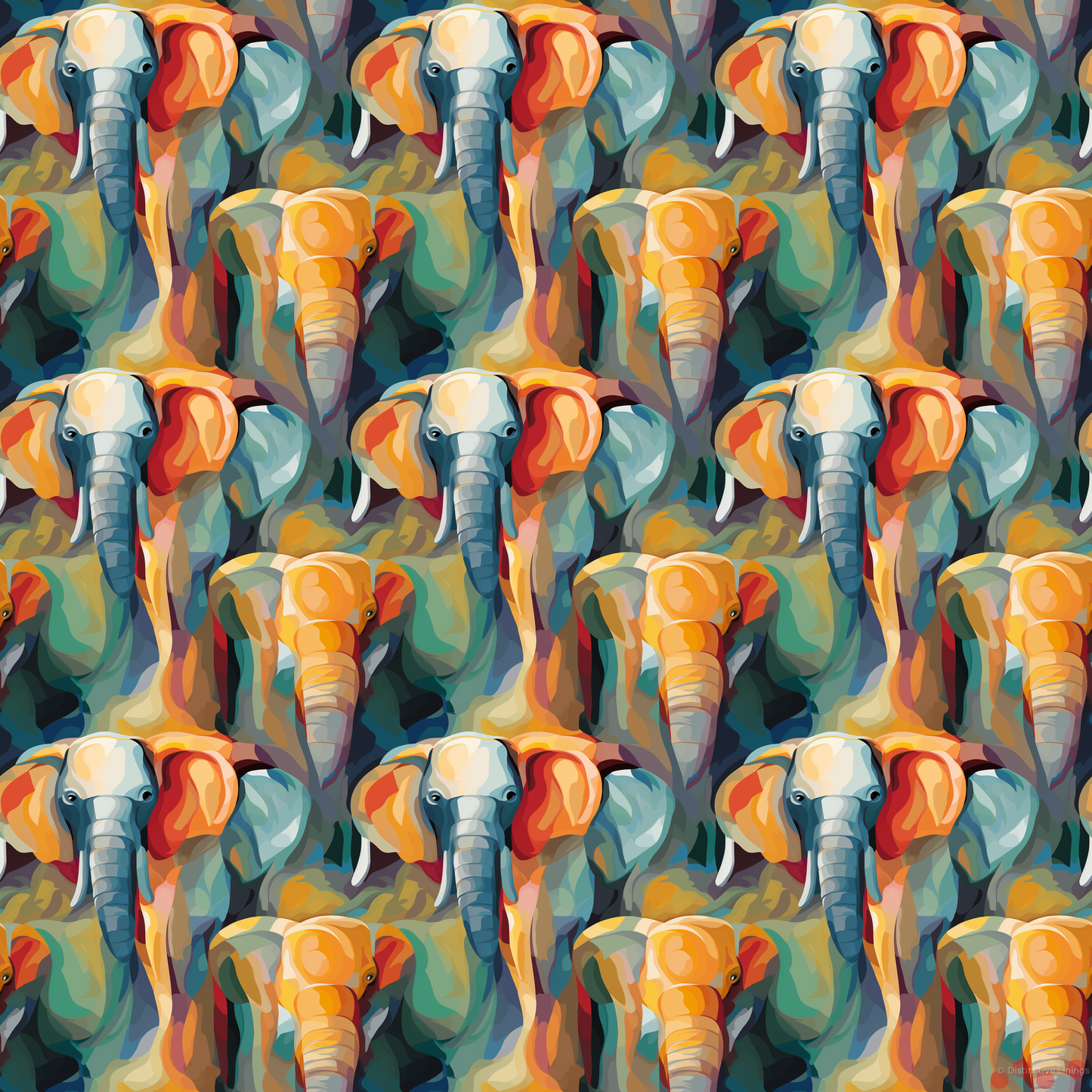 Elephant Hues Abstract