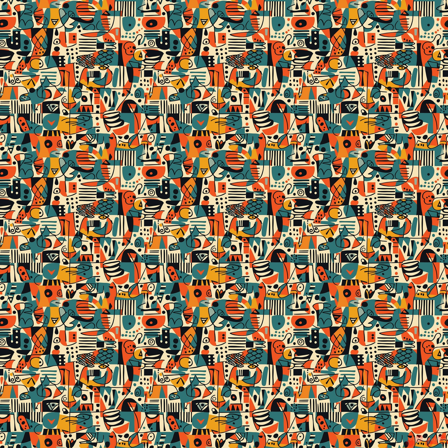 Modernist Mosaic Fusion